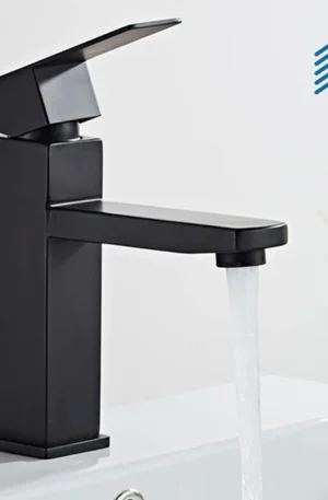 Flat Chrome Finished Bathroom Faucet