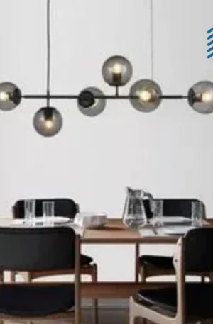 8 Bubble Glass Chandelier