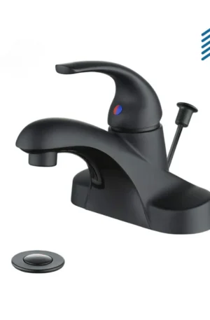 Single Handle Low Arc Centerset Bathroom Faucet