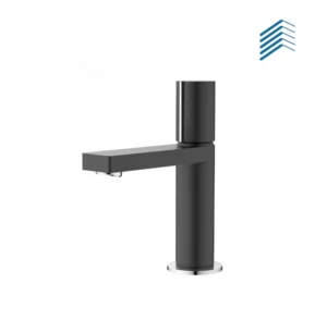 Striped Handle Bathroom Faucet