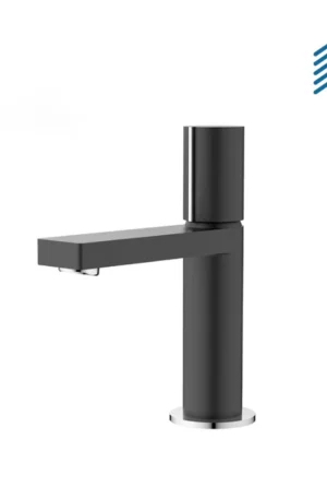 Striped Handle Bathroom Faucet