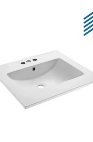 Three Faucet Holes Ceramic Basin