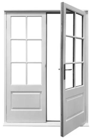 White Lined Frech Doors