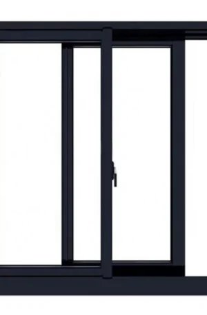 Sand black Vinyl Left-Handed Sliding Window with Fiberglass