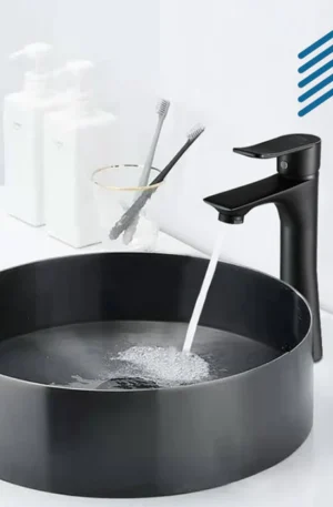 Round Black Stainless Steel Basin