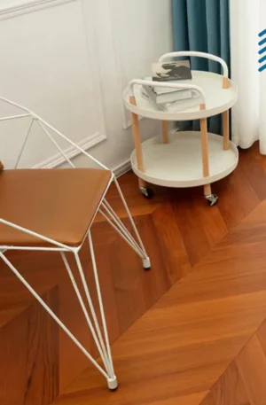 Teak Chevron Engineered Flooring
