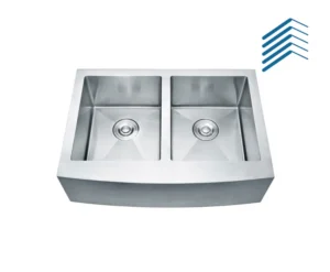 Curved Double Bowl Kitchen Sink