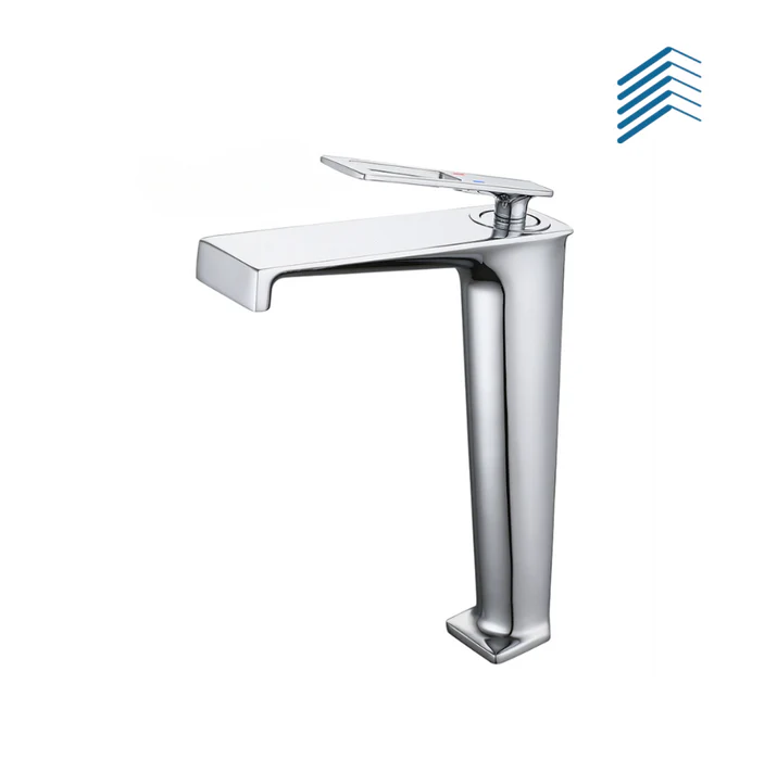 Flat Chrome Bathroom Faucet