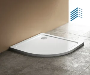 Corner Curve Shower Pan with Thin Base