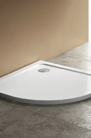 Corner Curve Shower Pan with Thin Base